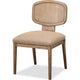 Carlos Dining Chair | Turned Legs | Chenille Fabric | Brown Mango Wood