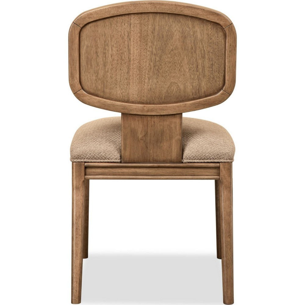 Carlos Dining Chair | Turned Legs | Chenille Fabric | Brown Mango Wood