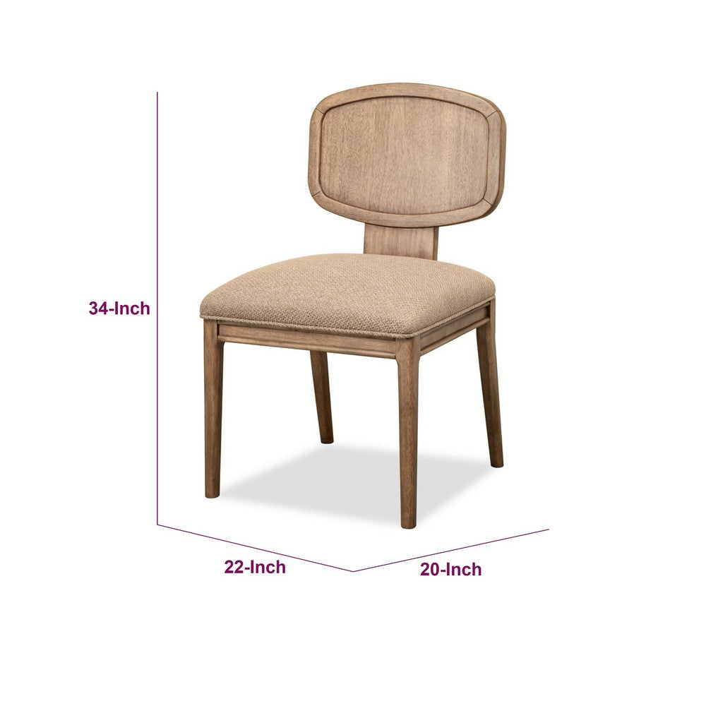 Carlos Dining Chair | Turned Legs | Chenille Fabric | Brown Mango Wood