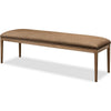 Carlos Dining Bench with Turned Legs | Chenille Seat | Brown Mango Wood 60"