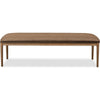 Carlos Dining Bench with Turned Legs | Chenille Seat | Brown Mango Wood 60"