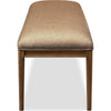 Carlos Dining Bench with Turned Legs | Chenille Seat | Brown Mango Wood 60"