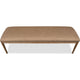 Carlos Dining Bench with Turned Legs | Chenille Seat | Brown Mango Wood 60"