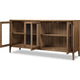 Carlos Dining Sideboard | 4 Doors | Glass Front | Brown Mango-Rubberwood 68"