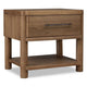 Joa Nightst& for Bedroom | 1 Lower Shelf & Drawer | Brown Rubberwood