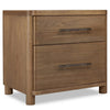 Joa Nightst& for Bedroom | 2 Drawers with Antique Brass H&les | Brown