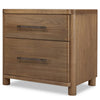 Joa Nightst& for Bedroom | 2 Drawers with Antique Brass H&les | Brown