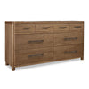 Joa 68" Wide Dresser | 8 Drawers with Antique Brass H&les | Brown