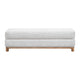 Joa Bedside Bench | Beige Chenille | Brown Rubberwood Frame | 60"