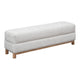 Joa Bedside Bench | Beige Chenille | Brown Rubberwood Frame | 60"