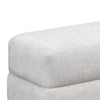 Joa Bedside Bench | Beige Chenille | Brown Rubberwood Frame | 60"