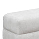 Joa Bedside Bench | Beige Chenille | Brown Rubberwood Frame | 60"