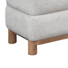 Joa Bedside Bench | Beige Chenille | Brown Rubberwood Frame | 60"