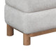 Joa Bedside Bench | Beige Chenille | Brown Rubberwood Frame | 60"