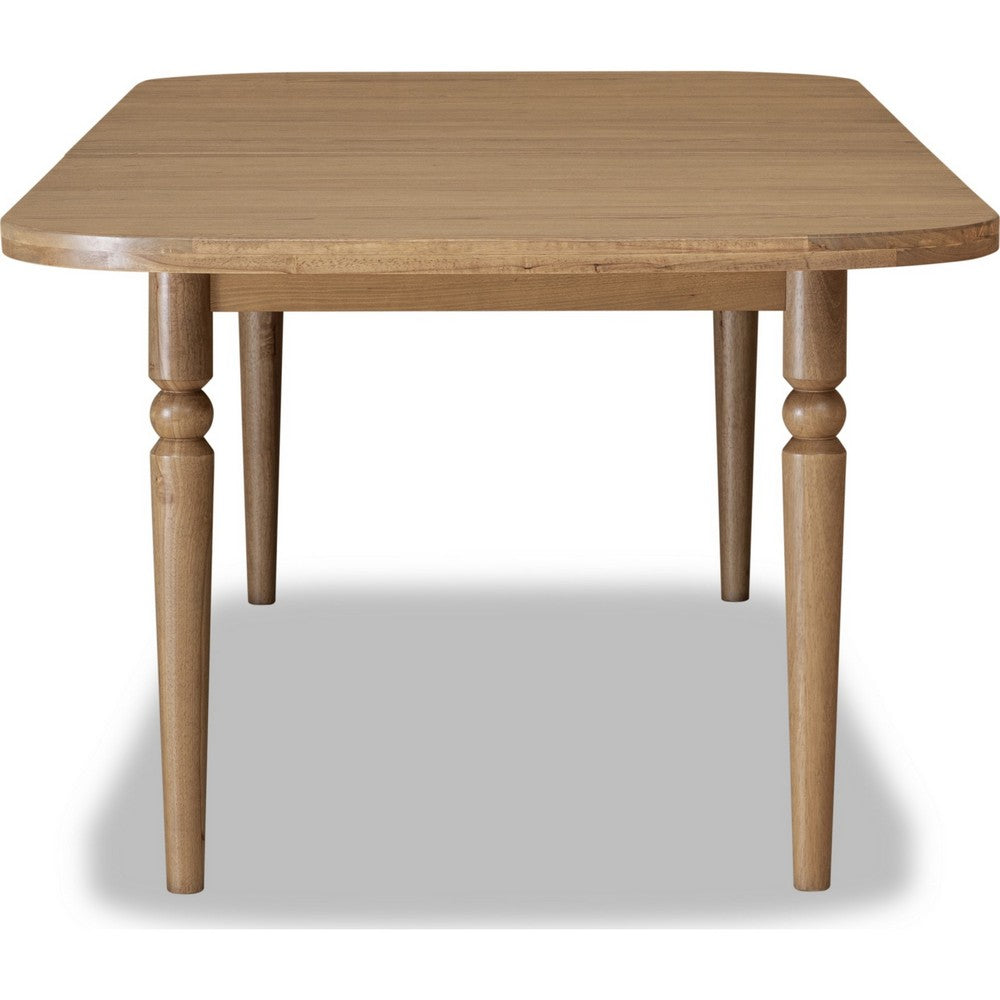 Hoa 78-96" Extendable Dining Table | Turned Legs | Brown Acacia Wood