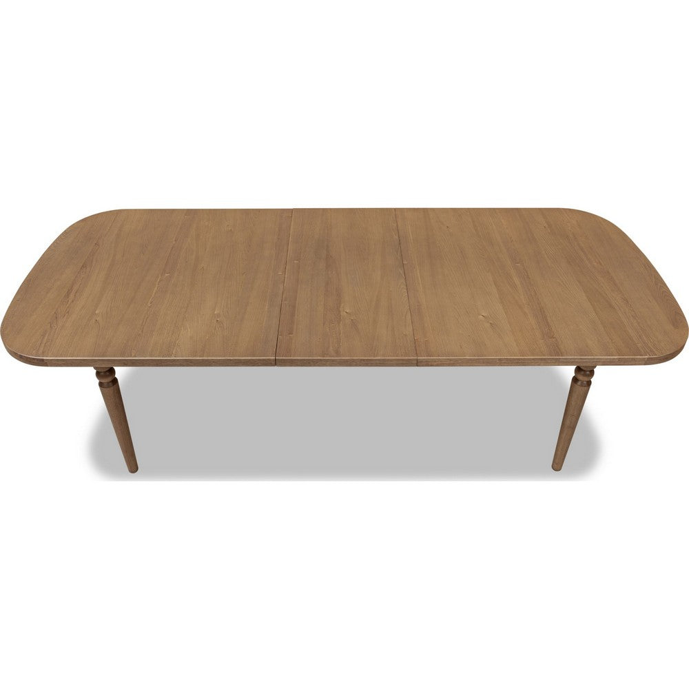 Hoa 78-96" Extendable Dining Table | Turned Legs | Brown Acacia Wood