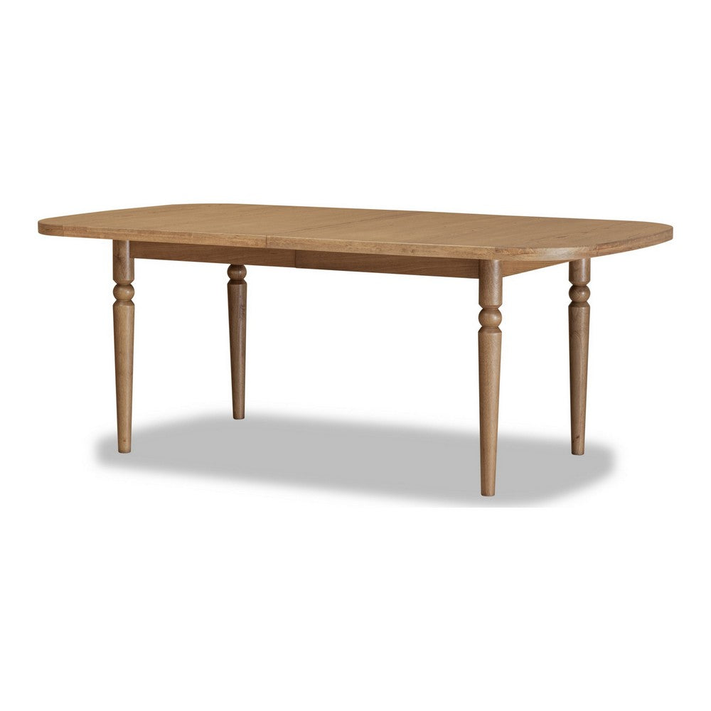 Hoa 78-96" Extendable Dining Table | Turned Legs | Brown Acacia Wood