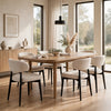 Hoa 78-96" Extendable Dining Table | Turned Legs | Brown Acacia Wood