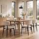 Hoa 78-96" Extendable Dining Table | Turned Legs | Brown Acacia Wood