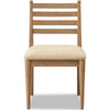 Hoa Dining Side Chair | Ladderback | Brown Chenille Seat | Acacia Wood