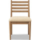 Hoa Dining Side Chair | Ladderback | Brown Chenille Seat | Acacia Wood