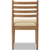 Hoa Dining Side Chair | Ladderback | Brown Chenille Seat | Acacia Wood
