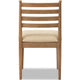Hoa Dining Side Chair | Ladderback | Brown Chenille Seat | Acacia Wood