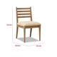 Hoa Dining Side Chair | Ladderback | Brown Chenille Seat | Acacia Wood