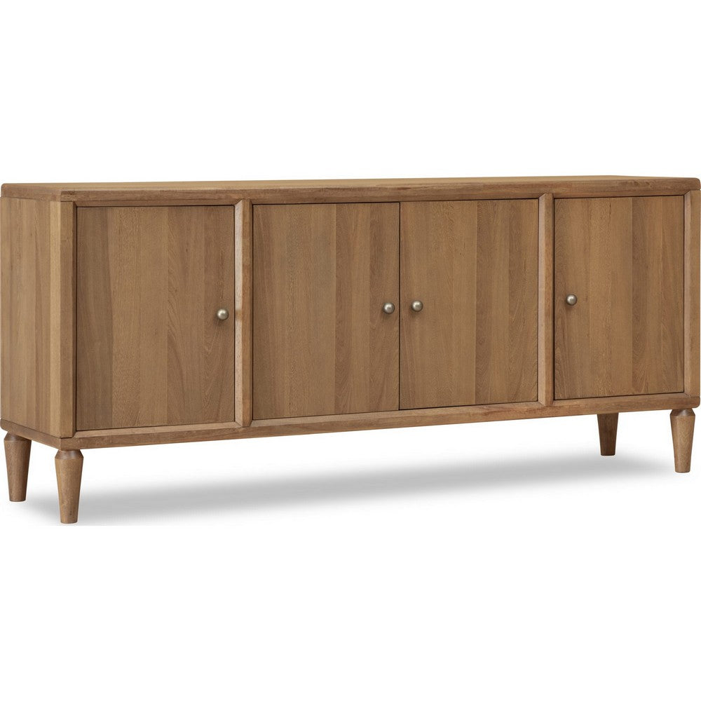 Hoa 72" Sideboard Buffet Cabinet | 4 Doors | Farmhouse Natural Brown