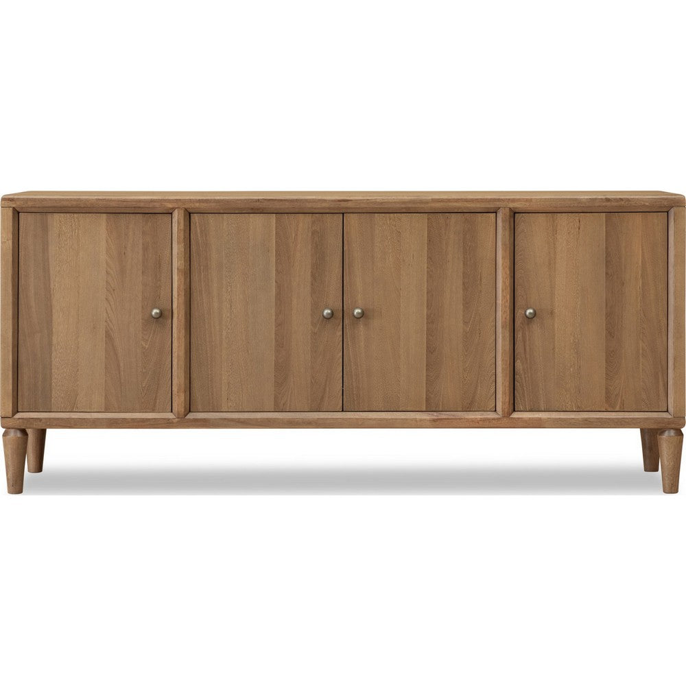 Hoa 72" Sideboard Buffet Cabinet | 4 Doors | Farmhouse Natural Brown
