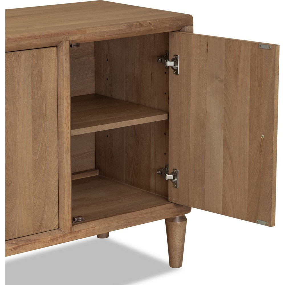 Hoa 72" Sideboard Buffet Cabinet | 4 Doors | Farmhouse Natural Brown