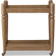 Hoa 2 Tier Bar Cart Server | Brown | Turned Legs | Rolling Casters 33"