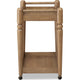 Hoa 2 Tier Bar Cart Server | Brown | Turned Legs | Rolling Casters 33"