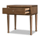 Hoa Bedside Nightst& | 1 Drawer | Bronze Steel Knob | Brown Rubberwood