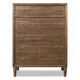 Hoa Tall Dresser Chest | 5 Drawers | Bronze Steel Knobs | Brown Rubberwood