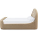 Coly King Platform Bed | Arched Headboard | Tan Brown Chenille Upholstery