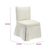 Kyro Skirted Dining Chair | Parsons Back | Foam Fill Striped Ivory Chenille