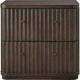 Yati Nightst& | 2 Fluted Drawers | Plinth Base | Chocolate Mousse Brown