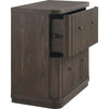 Yati Nightst& | 2 Fluted Drawers | Plinth Base | Chocolate Mousse Brown