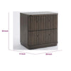 Yati Nightst& | 2 Fluted Drawers | Plinth Base | Chocolate Mousse Brown