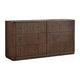 Yati Wide Dresser | 6 Fluted Drawers | Plinth Base | Chocolate Mousse Brown