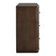 Yati Wide Dresser | 6 Fluted Drawers | Plinth Base | Chocolate Mousse Brown