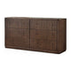 Yati Wide Dresser | 6 Fluted Drawers | Plinth Base | Chocolate Mousse Brown