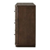 Yati Wide Dresser | 6 Fluted Drawers | Plinth Base | Chocolate Mousse Brown