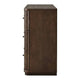 Yati Wide Dresser | 6 Fluted Drawers | Plinth Base | Chocolate Mousse Brown