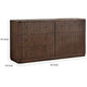 Yati Wide Dresser | 6 Fluted Drawers | Plinth Base | Chocolate Mousse Brown