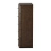 Yati Tall Dresser Chest | 5 Fluted Drawers | Chocolate Mousse Brown