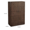 Yati Tall Dresser Chest | 5 Fluted Drawers | Chocolate Mousse Brown