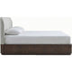 Yati King Platform Bed | Linen Upholstery | Fluted Chocolate Mousse Brown