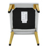 Reeva Dining Chairs with Gold Metal Legs | Set of 4 | Gray Faux Leather